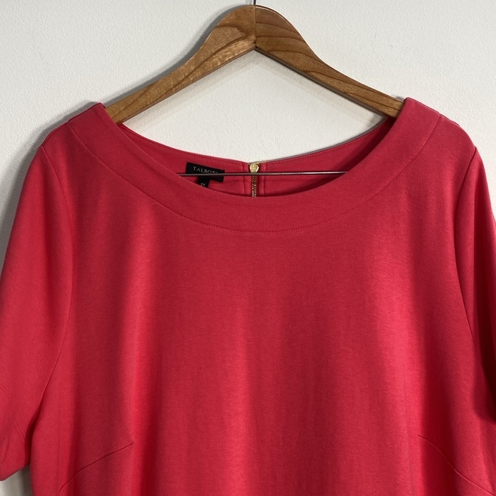 Talbots 2X Dress Short Sleeve Boat neck - Picture 2 of 9